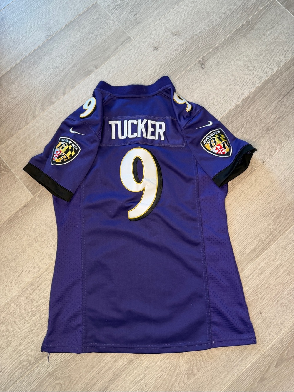 Nike NFL On Field Ravens Tucker #9 Women's Jersey Purple Size M